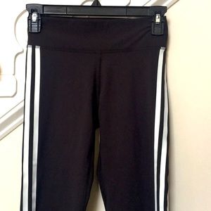 ADIDAS Climalite Girls Size XS 3-Stripes Track Pants with Tapered Legs